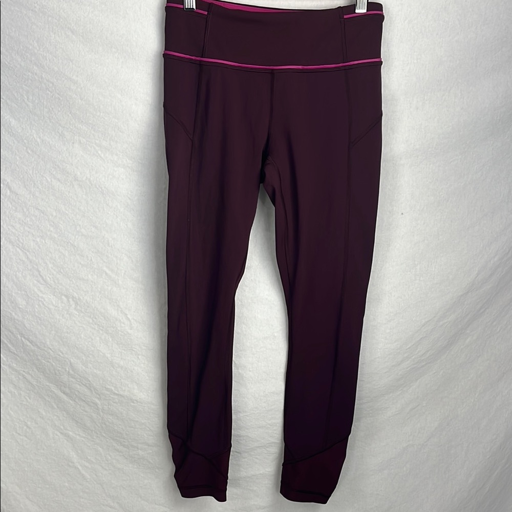 Lululemon Women's Burgundy Athletic Pants 4 7/8